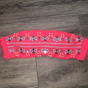 Victoria secret tub toob top bikini top swimsuit bathingsuit beaded bedazzle’s M